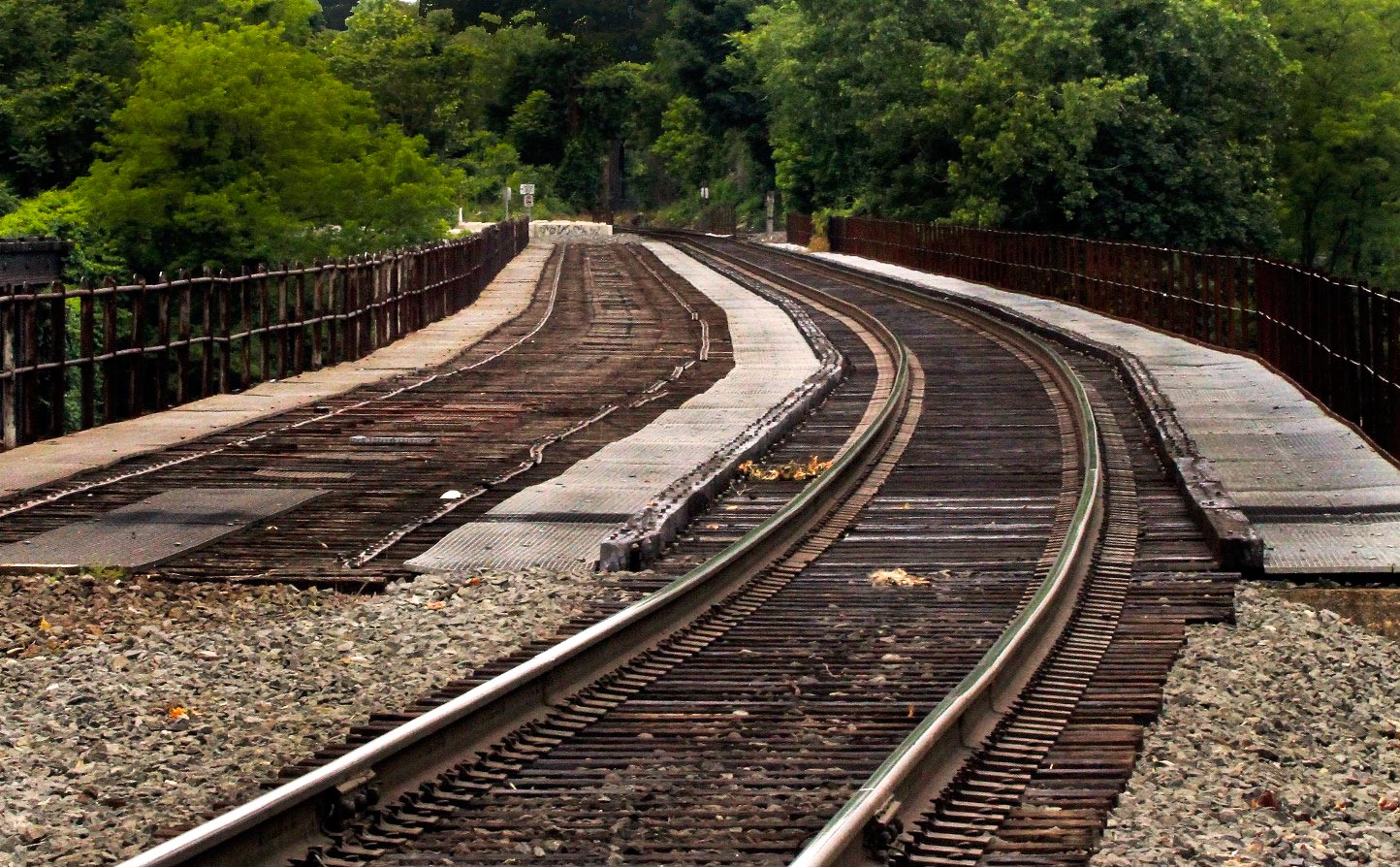 tracks and bridge