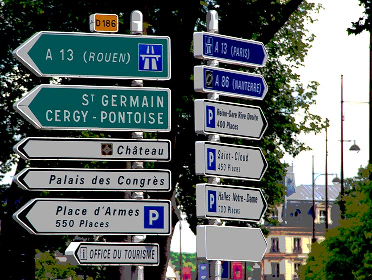 street signs versailles